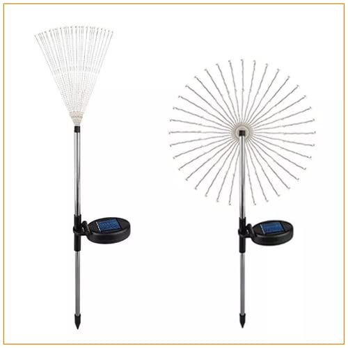 OPASOLAR Garten Dekorative Solar Feuerwerk Lichter Kupferdraht Starburst Wunderkerze Landschaft Pfahl Licht für Gehweg Weg Hinterhof Weihnachtsdekoration Outdoor von OPASOLAR
