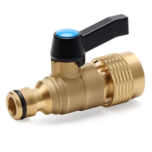 OPERMAXER Regulierventil aus Messing mit Metallschalter, Universal Steuerventil zur stufenlosen Regulierung und Absperrung des Wasserdurchflusses, 16mm Wasserschlauch Schnellverbinder von OPERMAXER