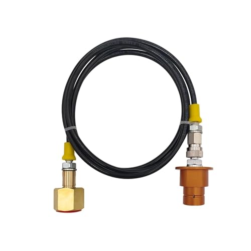 SODA Maker Schnellanschlussadapter for externen CO2-Tank Soda Club mit 90 cm Schlauch DUO Terra Art W21.8-14, CGA320, G3/4(W21.8 Gold) von OPEUSLIEV