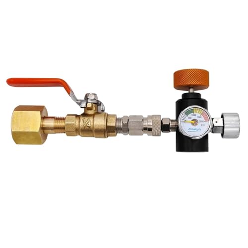 Soda-CO2-Flaschentank-Nachfülladapter, Nachfüllstation mit Kugelhahn, W21.8-14 | DIN477 | CGA320 Tr21-4(CGA320 2000psi) von OPEUSLIEV