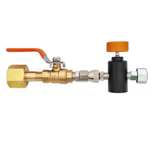 Soda-CO2-Flaschentank-Nachfülladapter, Nachfüllstation mit Kugelhahn, W21.8-14 | DIN477 | CGA320 Tr21-4(CGA320 no gauge) von OPEUSLIEV