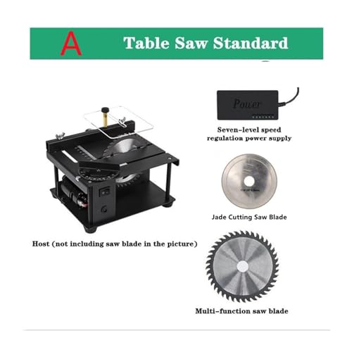 200W Tischsäge Mini Desktop Elektrische Säge Cutter Geschwindigkeit Winkel Einstellbarer Fräser für Holz Kunststoff Acryl für Heimwerker (A) von OPFVUJIKX
