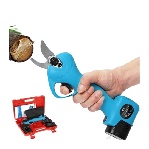 500 W elektrische Gartenschere 25 mm kabellose Garten-Heckenschere 1 Li-Ionen-Akku + 1 Ladegerät Astschneider Elektro-Gartenwerkzeug Für Heimwerker(2 Batteries) von OPFVUJIKX