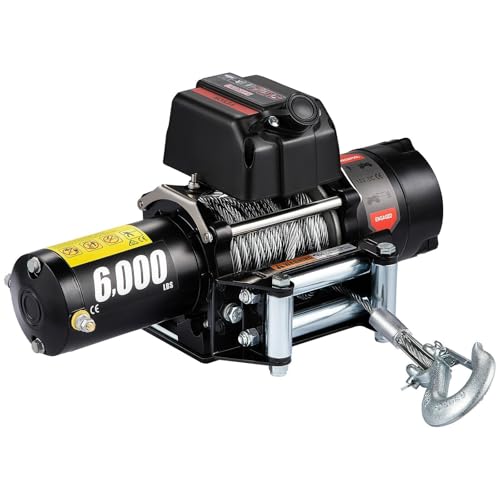 6000LBS 12V Bergung Auto Elektrische Winde Serie Wunde AR Zug Wireles Fernbedienung Stahl Kabel Winden for Heavy Duty ATV Für Heimwerker von OPFVUJIKX