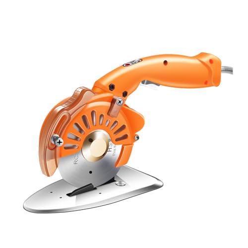 Industrielle elektrische Schere, Handgeführte Maschine for Schneiden von Stoff mit runder Klinge, leises elektrisches Rundmesser mit Servo-Direktantrieb Für Heimwerker von OPFVUJIKX