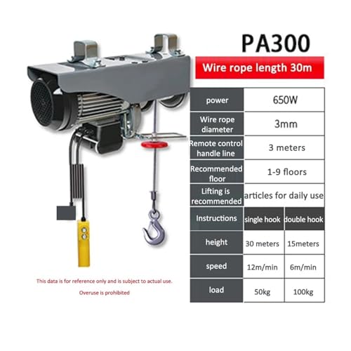 Micro Elektrische Hoist Kran Haushalt Kleine Lift Hoist 1 Ton/0,5 T Winde Dekoration Kran Für Heimwerker(30M) von OPFVUJIKX