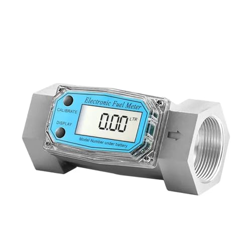 OPFVUJIKX 2 Zoll 3/4 kleine Flüssigkeits-Digitalturbine Wasserdurchflussmesser Turbine for Wasserkraftstoff Diesel Benzin(2inch,Sainless Steel) von OPFVUJIKX