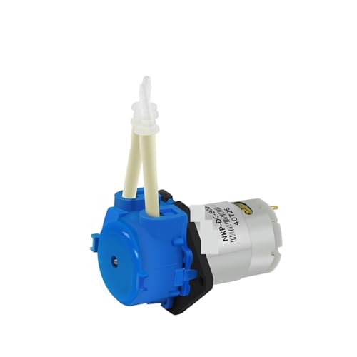 OPFVUJIKX 2er-Pack NKP 12 V 47–60 ml/min Schlauchpumpe Silikonschlauch 3 x 5 mm 3 Rotoren Blaue Farbe Gerade Platte Dosierpumpe Für flüssige Paste(NKP-DCB08B-2PCS) von OPFVUJIKX