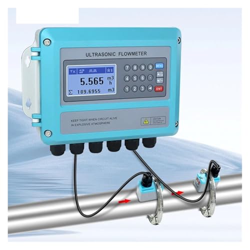 OPFVUJIKX 4-20mA RS485 Signal Ausgang Ultraschall Wasser Flüssigkeit Flow Meter PVC Edelstahl Rohr Modul Wand-montiert durchflussmesser DN15(Green) von OPFVUJIKX