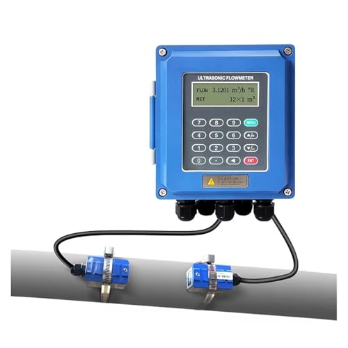 OPFVUJIKX 4-20mA RS485 Signal Ausgang Ultraschall Wasser Flüssigkeit Flow Meter PVC Edelstahl Rohr Modul Wand-montiert durchflussmesser DN15(White) von OPFVUJIKX