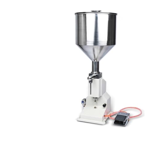 OPFVUJIKX Füllmaschine for Pasten- und Flüssigkeitsflaschen, Edelstahlkolben, manuelle Pedal-Creme, Shampoo, Honig, viskose Flüssigkeit Für flüssige Paste(5-50ml) von OPFVUJIKX