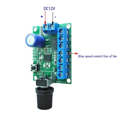 OPFVUJIKX Gebläse, 3700 U/min 96 Watt 8 A 12V Japan bürstenloser PWM Hochleistungs-bürstenloser Kreiselventilator for Automobile Geräuscharm(Blower and PWM) von OPFVUJIKX