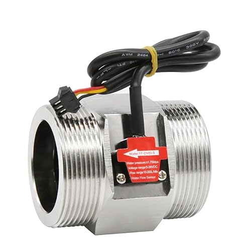 OPFVUJIKX Intelligenter elektronischer digitaler Durchflussmesser Wasserdurchflusssensor zur Messung der Durchflusstemperatur Durchflussgeschwindigkeit Integration G1 G1/2(DN25 G1) von OPFVUJIKX