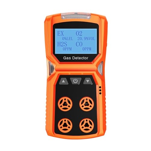 OPFVUJIKX Multi-Gas-Detektor Gas Meter O2 H2S CO LEL 4 in 1 Sauerstoff Wasserstoff Sulfid Kohlenmonoxid Brennbare Gas Leck Detektor Für Arbeit und Zuhause(Detector with Pump) von OPFVUJIKX