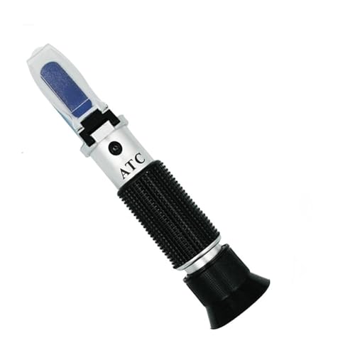 OPFVUJIKX Refraktometer 0-90% Brix Handheld Mit Box ATC Zucker Optische Instrumente Auto Refraktometer Fruchtsauce Meter Zucker Refractomer von OPFVUJIKX