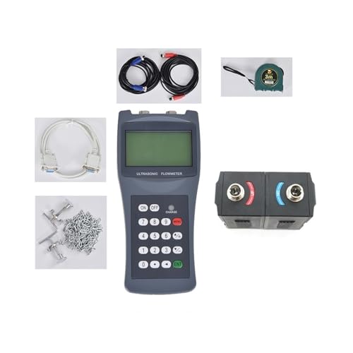 OPFVUJIKX TDS-100H Tragbarer handgehaltener Ultraschall-Durchflussmesser mit Klemmsensor M2 (DN50-700mm) Wasserdurchflussmesser 100-240 V(Host and TS-2-HT) von OPFVUJIKX