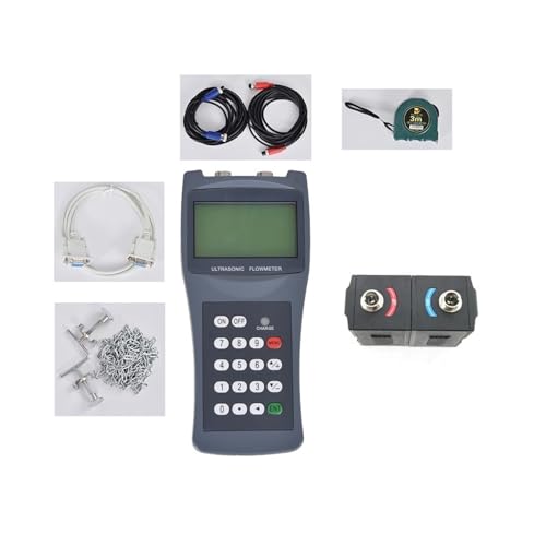 OPFVUJIKX TDS-100H Tragbarer handgehaltener Ultraschall-Durchflussmesser mit Klemmsensor M2 DN50-700mm 0~160℃ Wasserdurchflussmesser(Host and Tm-1-ht) von OPFVUJIKX