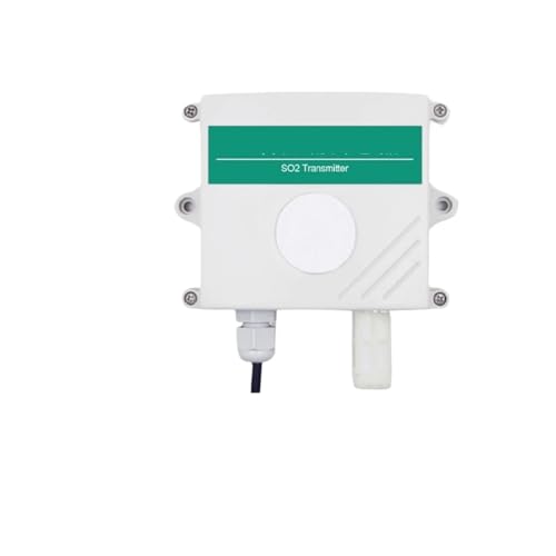 OPFVUJIKX Wandmontierter SO2-Sensor, hochpräziser Schwefeldioxid-Gasdetektor, industrieller Luftverschmutzungsmonitor mit Temperatur und Luftfeuchtigkeit Für Arbeit und Zuhause(4-20MA 0-2000ppm) von OPFVUJIKX