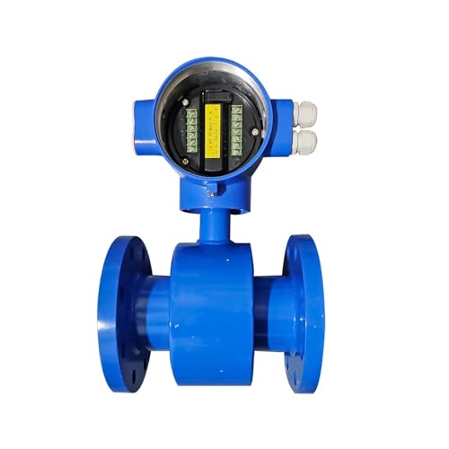 OPFVUJIKX Wasserdurchflussmesser RS485 4-20 mA, digitaler elektromagnetischer Flüssigkeitsdurchflussmesser for Abwasser, Meerwasser, Schlamm, Säure-Basen-Lösung(DN100) von OPFVUJIKX