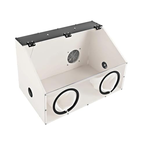 Staubbox, For zwei Poren, vollständig geschlossene Acryl-Staubbox, elektrische Schleiftisch-Polierstaubbox zum Schleifen und Polieren von OPFVUJIKX