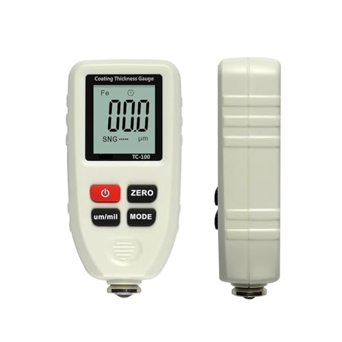 TC100 Automobil-Dickenmessgerät Autolack-Tester Dicke Beschichtungsmessgerät Ultrapräzise 0,1 Mikron/0-1300 Für Heimwerker(White) von OPFVUJIKX