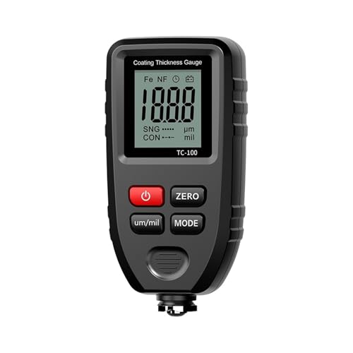 TC100 Beschichtungsdickenmessgerät 0,1 Mikron/0-1300 Autolack-Filmdickenprüfgerät Mess-FE/NFE-Lackwerkzeug Für Heimwerker(Gray) von OPFVUJIKX