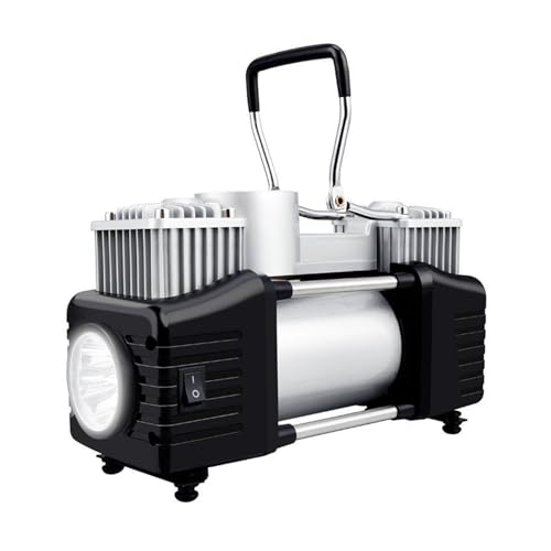 Tragbare 12-V-Autoluftpumpe, intelligente und leistungsstarke Autoluftpumpe, Doppelzylinder-Digitalanzeige, elektrische Reifenpumpe mit Licht Für Heimwerker von OPFVUJIKX