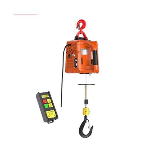 Upgrade Elektrisches Hebezeug Tragbare elektrische Handwinde Traktionsblock Elektrisches Stahldrahtseil Hebezeug Abschleppseil Für Heimwerker(100kg remote control) von OPFVUJIKX