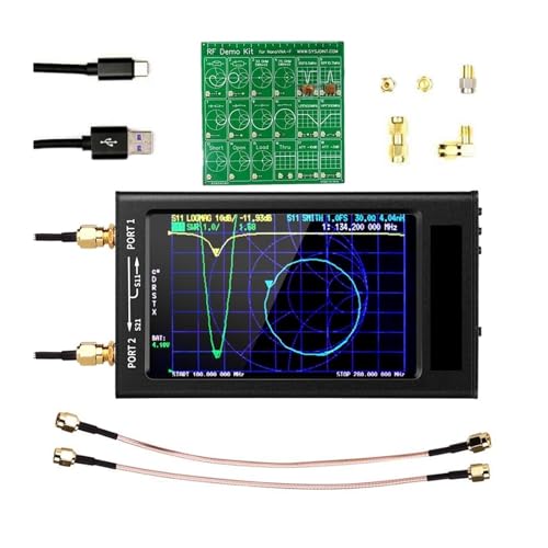 Vektornetzwerkanalysator, VNA-F 4,3 Zoll IPS LCD Vektornetzwerkanalysator V3.1 Version Antennenanalysator Kurzwelle HF VHF UHF Messung von S-Parametern, SWR(NanoVNA-F) von OPFVUJIKX