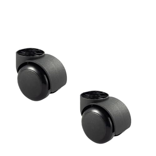 Bürostuhl Rollen 1/2/5 Stück weiß/schwarz stangenlos/Stange Universalrad Bürostuhl drehbar leise schwarz Computer Schreibtisch Tischrolle große Liner(Rodless-Black-2 Pcs) von OPIGJUFD