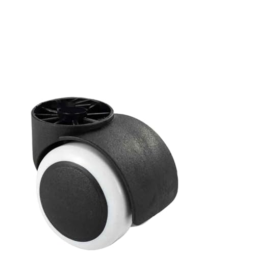 Bürostuhl Rollen 1/2/5 Stück weiß/schwarz stangenlos/Stange Universalrad Bürostuhl drehbar leise schwarz Computer Schreibtisch Tischrolle große Liner(Rodless-White-1 Pc) von OPIGJUFD