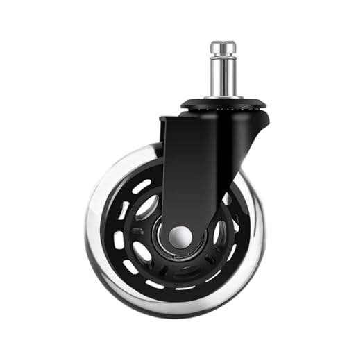 Bürostuhl Rollen 1/3/5PCS Bürostuhl Caster Räder 3 Zoll Swivel Gummi Ersatz Weiche Sichere Rollen Möbel Hardware(1pcs 10mm) von OPIGJUFD
