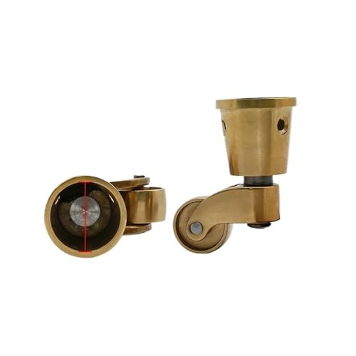 Bürostuhl Rollen 1/4 stücke Kupfer Möbel Rollen Schreibtisch Stuhl Sofa Schrank 360 ° Swivel Caster Rad Mehrere(Brass-T4920-1pc,4pc) von OPIGJUFD