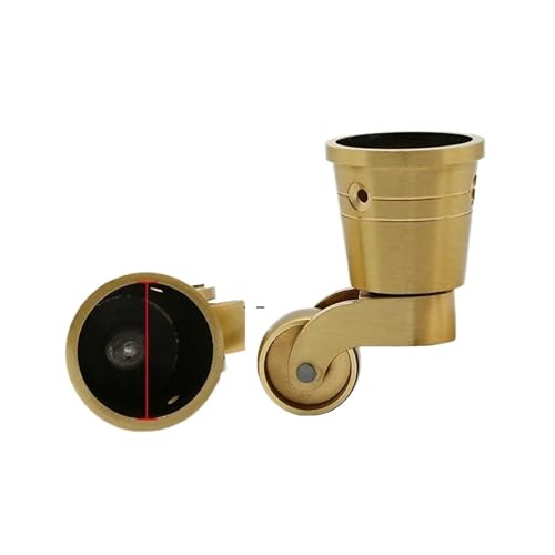Bürostuhl Rollen 1/4 stücke Kupfer Möbel Rollen Schreibtisch Stuhl Sofa Schrank 360 ° Swivel Caster Rad Mehrere(Brass-T4921-1pc,1pc) von OPIGJUFD