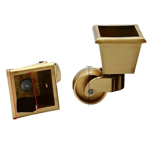 Bürostuhl Rollen 1/4 stücke Kupfer Möbel Rollen Schreibtisch Stuhl Sofa Schrank 360 ° Swivel Caster Rad Mehrere(Brass-T4922-1pc,1pc) von OPIGJUFD