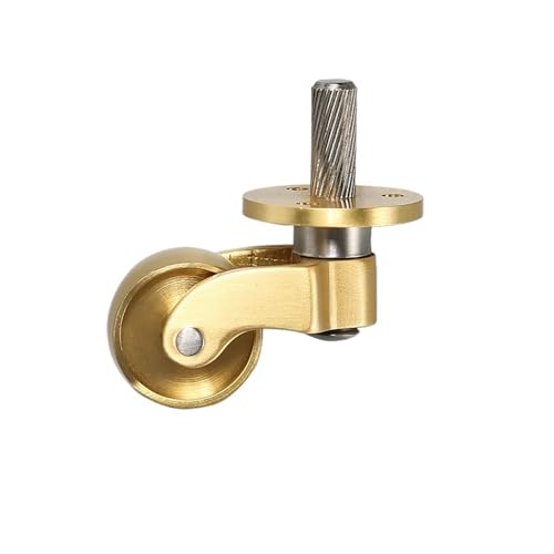 Bürostuhl Rollen 1/4 stücke Kupfer Möbel Rollen Schreibtisch Stuhl Sofa Schrank 360 ° Swivel Caster Rad Mehrere(Brass-T4923-1pc,1pc) von OPIGJUFD