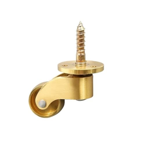 Bürostuhl Rollen 1/4 stücke Kupfer Möbel Rollen Schreibtisch Stuhl Sofa Schrank 360 ° Swivel Caster Rad Mehrere(Brass-T4924-1pc,1pc) von OPIGJUFD