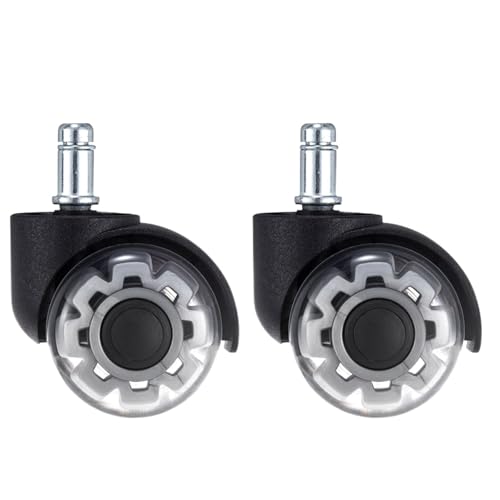 Bürostuhl Rollen 1-5PCS Universal Stumm Rad Büro Stuhl Caster Swivel Gummi Weiche Rollen Möbel Hardware Räder for Schreibtisch(2 Piece) von OPIGJUFD