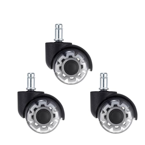 Bürostuhl Rollen 1-5PCS Universal Stumm Rad Büro Stuhl Caster Swivel Gummi Weiche Rollen Möbel Hardware Räder for Schreibtisch(3 Piece) von OPIGJUFD