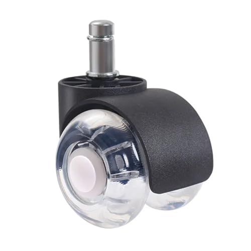 Bürostuhl Rollen 1Pc Universal Stumm Möbel Rad Weichen Gummi Klar Drehstuhl Caster Büro Schreibtisch Pulley Hardware(Black-Dust Plate) von OPIGJUFD