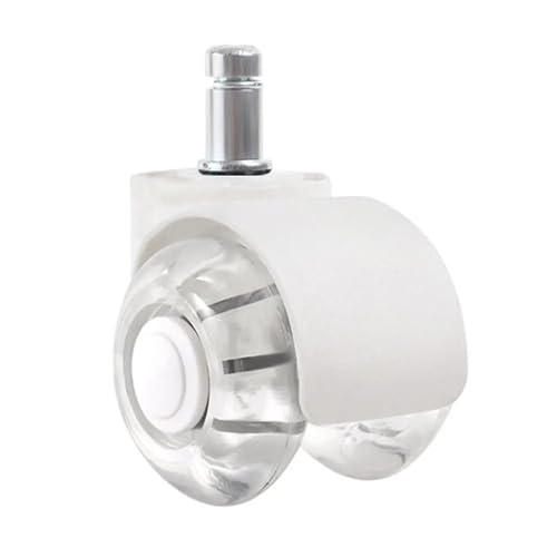 Bürostuhl Rollen 1Pc Universal Stumm Möbel Rad Weichen Gummi Klar Drehstuhl Caster Büro Schreibtisch Pulley Hardware(White-Dust Plate) von OPIGJUFD