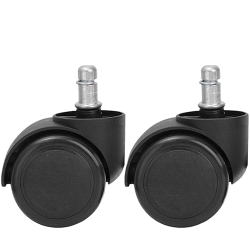 Bürostuhl Rollen 2 Zoll Ersatz-Schreibtischrollen mit weicher Dämpfung for den Arbeits-Gaming-Stuhl, strapazierfähig und sicher rollend, Büro-Hardware(2PCS-Black) von OPIGJUFD