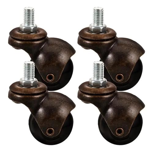 Bürostuhl Rollen 4 Pcs Swivel Rollen Büro Stuhl Räder for Hartholz Böden Heavy Duty Teppich Schreibtisch von OPIGJUFD