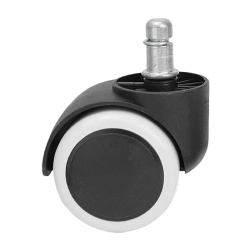 Bürostuhl Rollen 5/1PCS Stuhl Rad Caster Ersatz Weiche Stumm Schreibtisch Räder for Arbeit Heavy Duty Roll Büro(1PCS-White) von OPIGJUFD