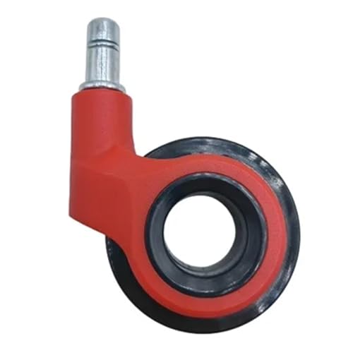 Bürostuhl Rollen 5 Stück dünnes, prägnantes, drehbares, nabenloses Hohllenkrad mit Griffring und Gewindeschaft for den Ersatz von Bürostühlen(Grip Ring Red) von OPIGJUFD