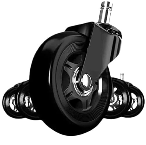 Bürostuhl Rollen Bürostuhlrollen, 5er-Set for Gaming-Rollen, Teppichböden, Holzböden, Hochleistungscomputer(3 inch) von OPIGJUFD
