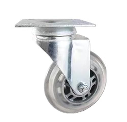 Bürostuhl Rollen Leichte transparente Möbelrolle, 2,5/3/4/5 Zoll Rad mit Bremshebelschraube, leiser Universal-Bürostuhl(Activity,4inch) von OPIGJUFD