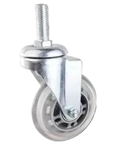Bürostuhl Rollen Leichte transparente Möbelrolle, 2,5/3/4/5 Zoll Rad mit Bremshebelschraube, leiser Universal-Bürostuhl(Activity-M8,3inch) von OPIGJUFD
