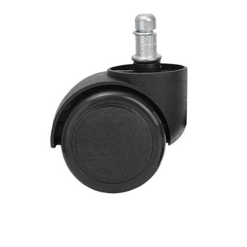 Bürostuhl Rollen Stuhl Rad Caster Ersatz Weiche Stumm Schreibtisch Räder for Arbeit Heavy Duty Sicher Roll Büro(Black,6PCS) von OPIGJUFD