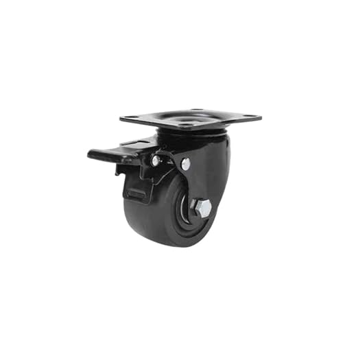 Bürostuhl Rollen Universal-Lenkrollen, Tragkraft 800 kg, Möbelräder, geräuscharm, Trolley-Rad for Tisch, Stuhl und Sofa, mit Seitenbremse(Brake Wheel-A,3 Inch) von OPIGJUFD